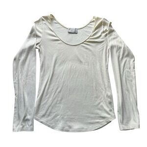 Modern Citizen Long‎ Sleeve Scoop Neck Cream Ivory XL